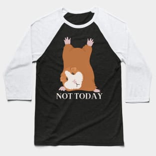 Lazy Hamster Nope not Today funny sarcastic messages sayings and quotes Baseball T-Shirt